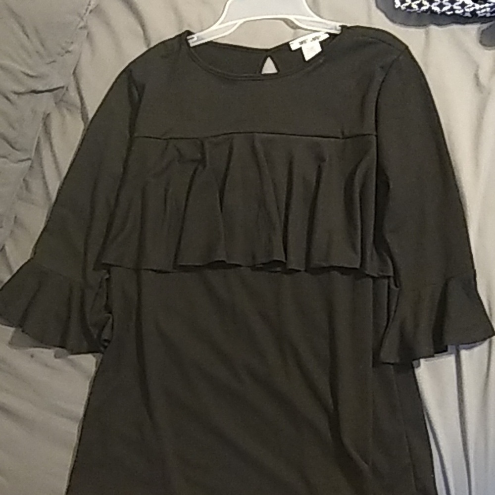 Black 3 quarter sleeve blouse